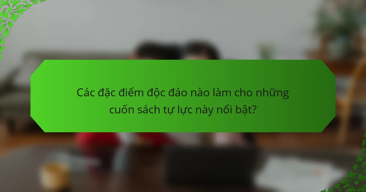 Các đặc điểm độc đáo nào làm cho những cuốn sách tự lực này nổi bật?