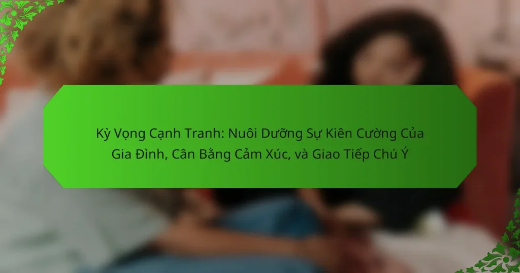 Kỳ Vọng Cạnh Tranh: Nuôi Dưỡng Sự Kiên Cường Của Gia Đình, Cân Bằng Cảm Xúc, và Giao Tiếp Chú Ý