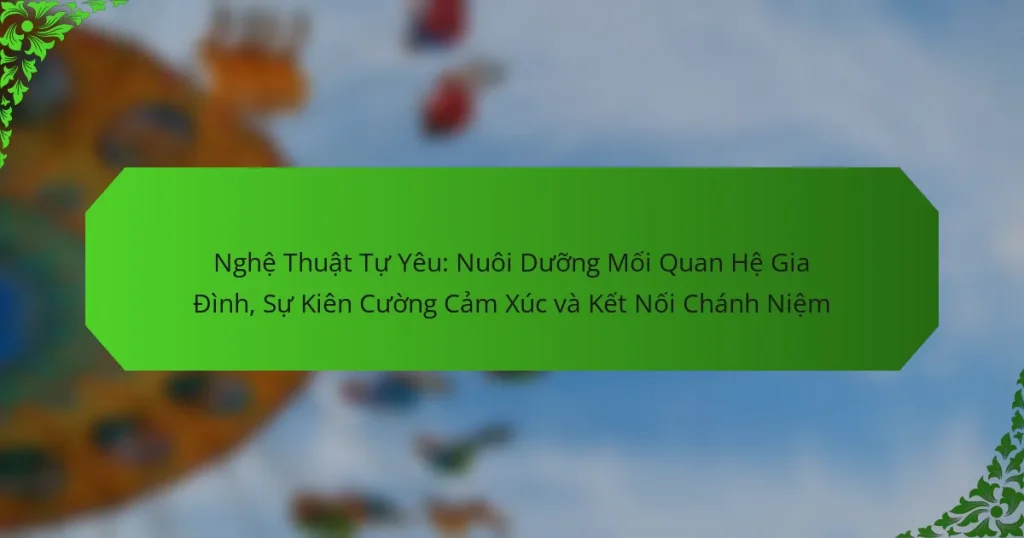 Nghệ Thuật Tự Yêu: Nuôi Dưỡng Mối Quan Hệ Gia Đình, Sự Kiên Cường Cảm Xúc và Kết Nối Chánh Niệm