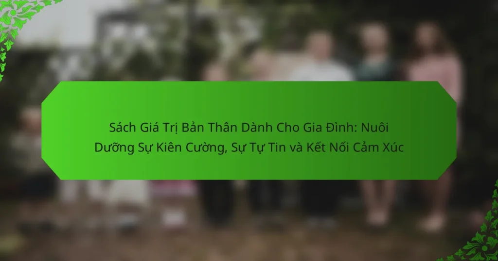 Sách Giá Trị Bản Thân Dành Cho Gia Đình: Nuôi Dưỡng Sự Kiên Cường, Sự Tự Tin và Kết Nối Cảm Xúc