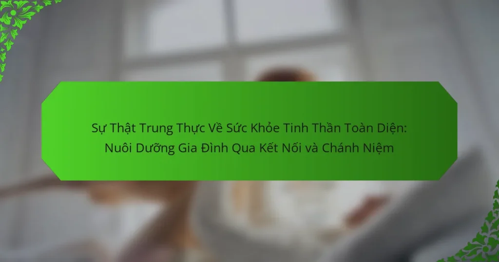 Sự Thật Trung Thực Về Sức Khỏe Tinh Thần Toàn Diện: Nuôi Dưỡng Gia Đình Qua Kết Nối và Chánh Niệm