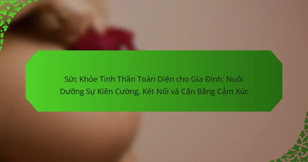 Sức Khỏe Tinh Thần Toàn Diện cho Gia Đình: Nuôi Dưỡng Sự Kiên Cường, Kết Nối và Cân Bằng Cảm Xúc