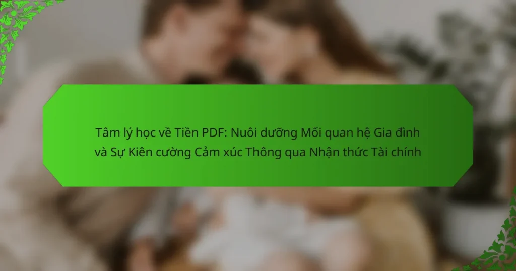 Tâm lý học về Tiền PDF: Nuôi dưỡng Mối quan hệ Gia đình và Sự Kiên cường Cảm xúc Thông qua Nhận thức Tài chính